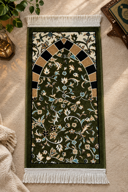 Tapis de prière vert Médine — FaWaLam™