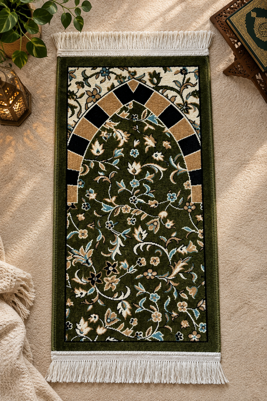 Tapis de prière vert Médine — FaWaLam™